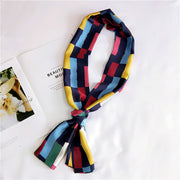 Women's Silk Scarf Long Spring And Autumn Double-sided Dual-use