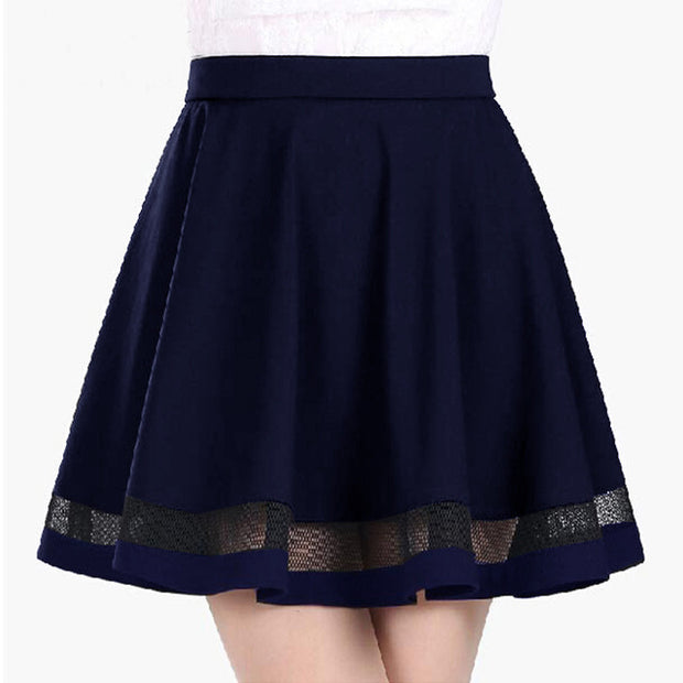 High waist pleated skirt A-line skirt